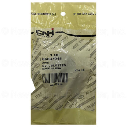 New Holland Slotted Nut Part # 86837915 - Image 2