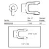 New Holland 1-7/16" Round Bore Yoke Part # W8003523DS - Image 2