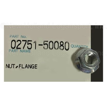 Kubota Hex Nut M8x1.25 Flange 4T Part # 02751-50080 - Image 2