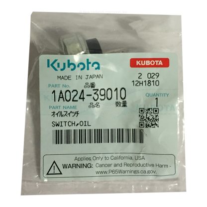 Kubota Oil Switch Part # 1A024-39010 - Image 2