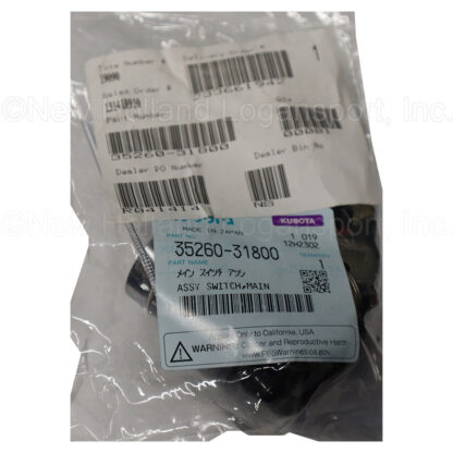 Kubota Main Switch Assy Part # 35260-31800 - Image 2