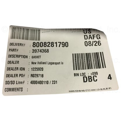 Aftermarket Gasket Part # 3974368-AM fits Bobcat - Image 2