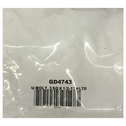 Kinze U-Bolt 3" x 3" x 1/2"-13 Part # GD4743 - Image 2