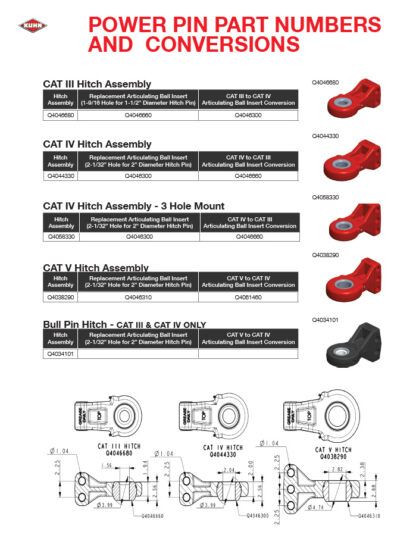 Kuhn Krause Power Pull Hitch Part # Q4044330 - Image 3