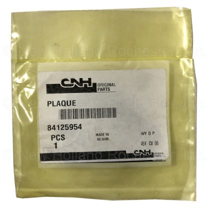 New Holland Plate Part # 84125954 - Image 2
