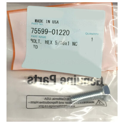 Kubota Hex Bolt Part # 75599-01220 - Image 2