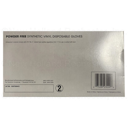ProWorks Box of 100 Size XL Black Synthetic Vinyl Disposable Gloves Part # GL-VN104BKFX - Image 4