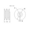 3.125" OD x 0.670" ID x 1.875" W Double Pulley Part # A-L59716 - Image 2